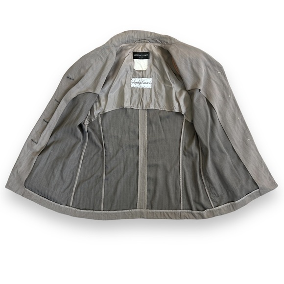 Vintage Antonio Fusco x Sophy Curson Womens Classic Blazer Gray, Size M/L - Picture 6 of 9